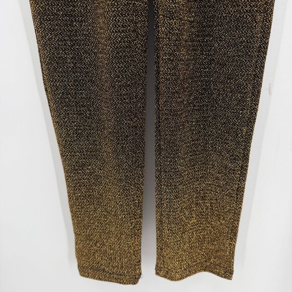 Celebrity Fashion by Hera Collection Black & Gold Metallic Deep V Jumpsuit M - Picture 12 of 12